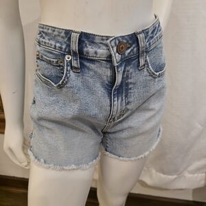 No Boundaries Light Blue Washed Denim Cutoff Shorts